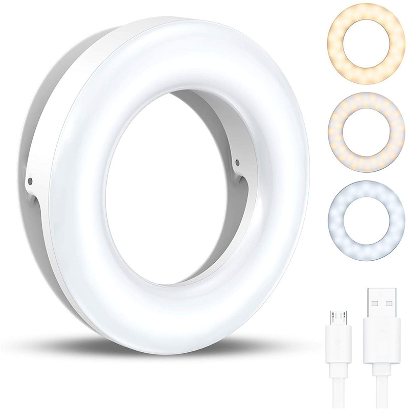 Webcam Ring Light - Đèn LED Di Động Kẹp Vòng