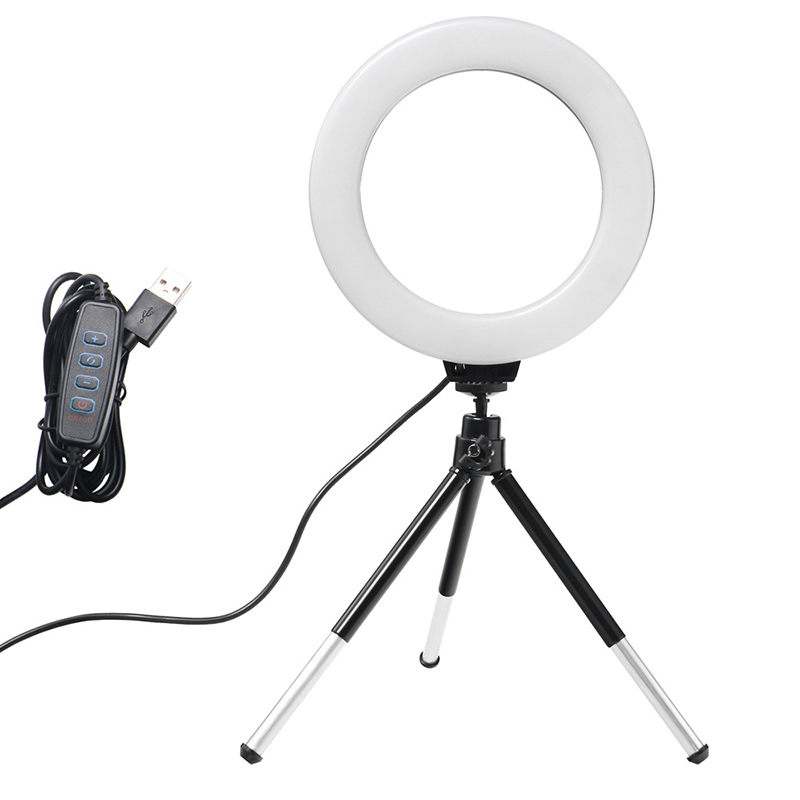 Webcam Ring Light - 6Inch Vòng Ánh Sáng Với Chân
