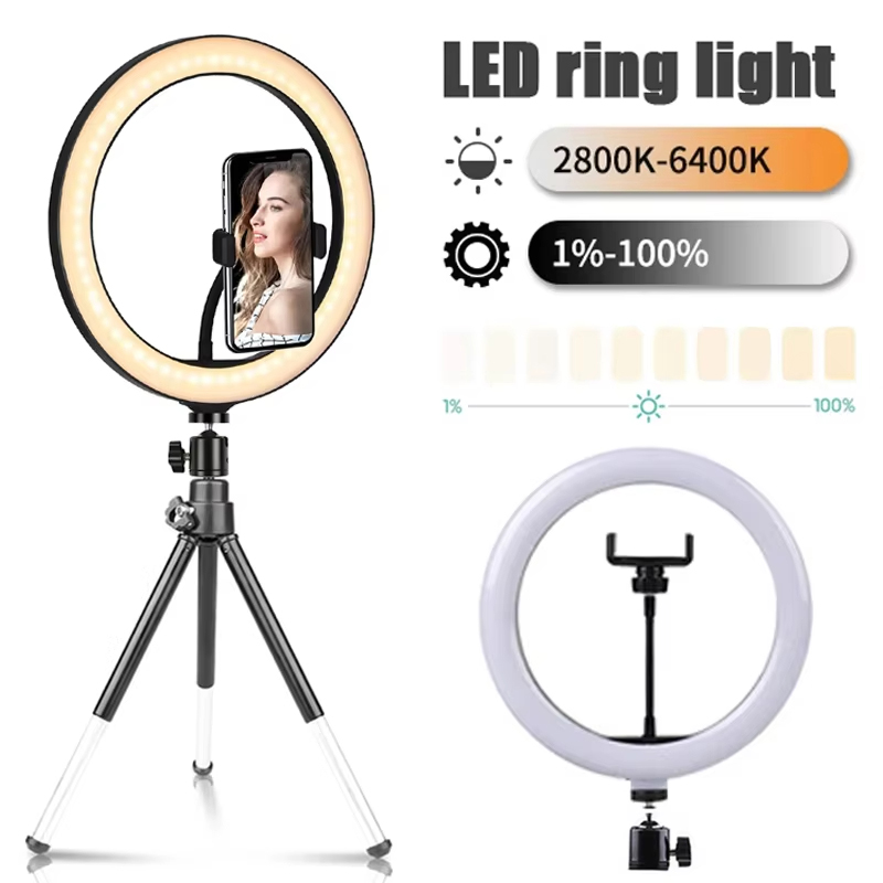 Webcam Ring Light - 10 inch Selfie Ring Light Photography