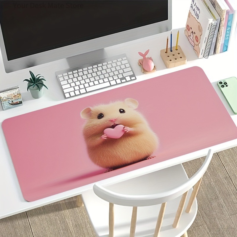 Esports Gaming Background - Hamster Hug Heart Pink Background Mouse
