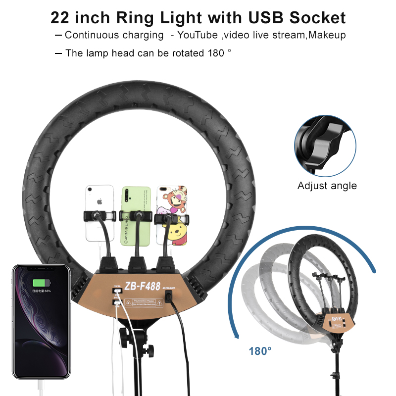 Yizhestudio F488 22Inch Vòng Đ - đánh giá và giá Webcam Ring Light