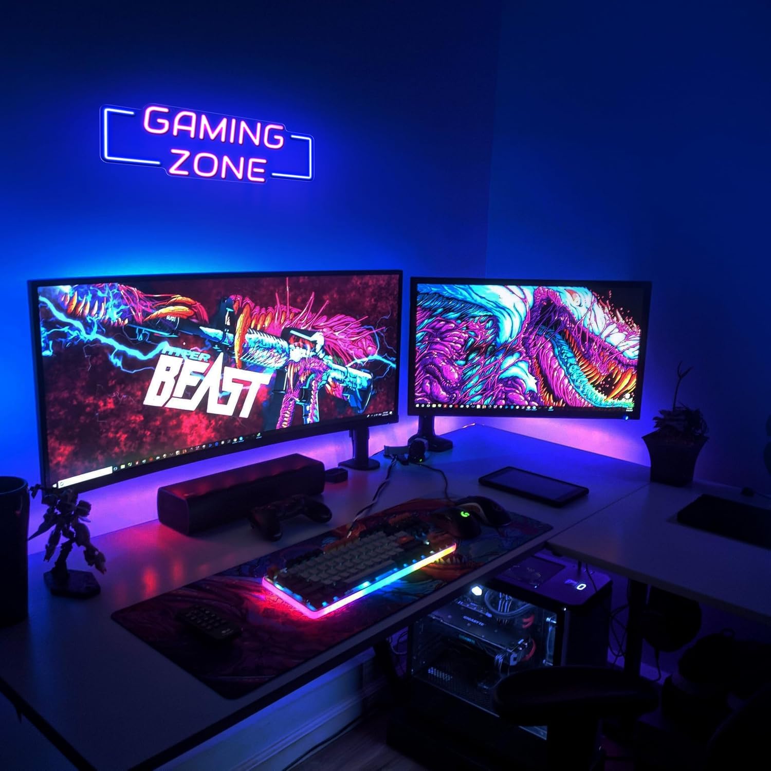 Gaming Zone Neon Sign USB LED  - đánh giá và giá Esports Gaming Zone