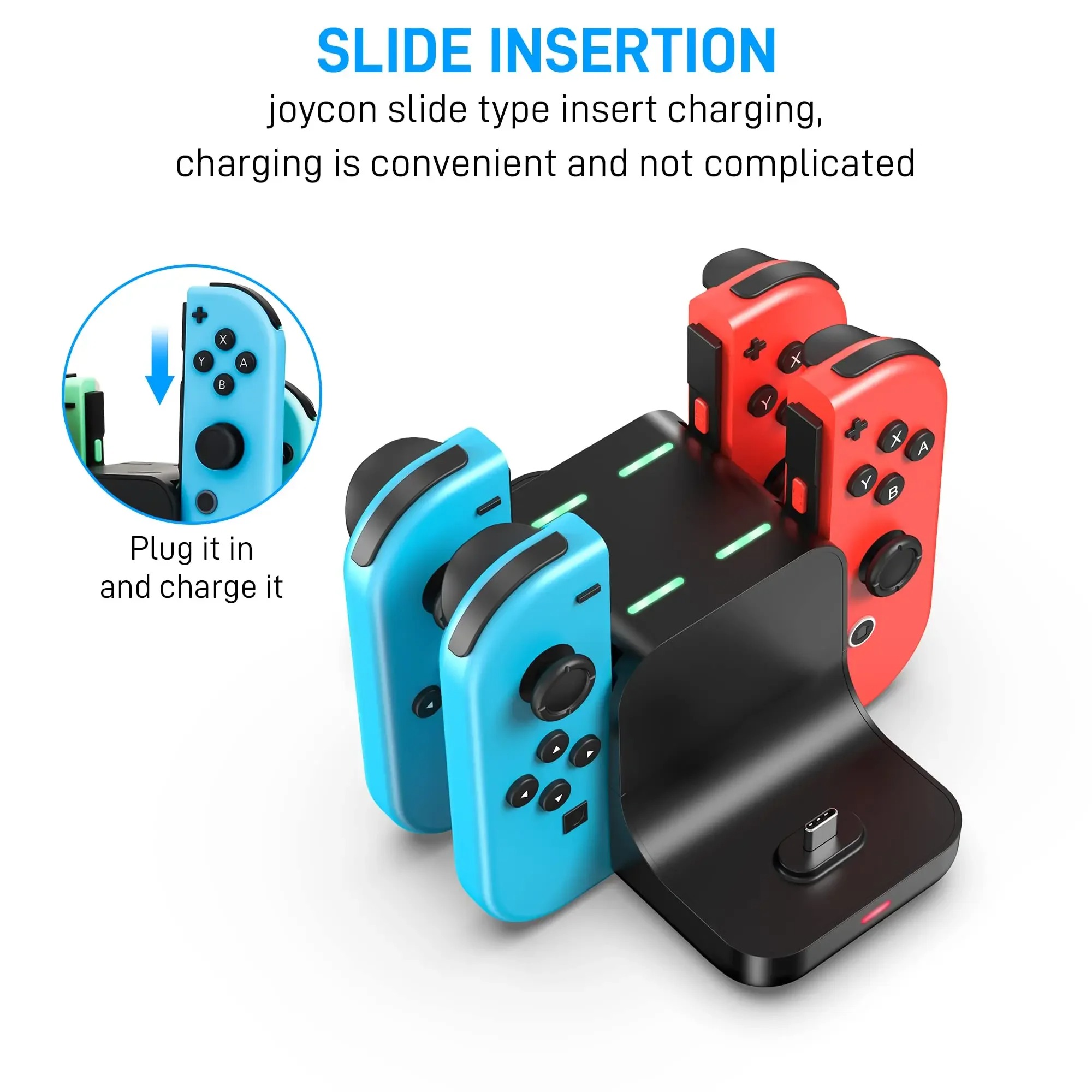 Switch Charger Dock Station 6  - đánh giá và giá Controller Charging Stand