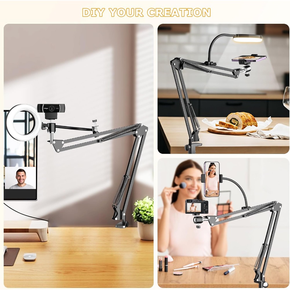Adjustable Camera Mount with R - đánh giá và giá Webcam Ring Light