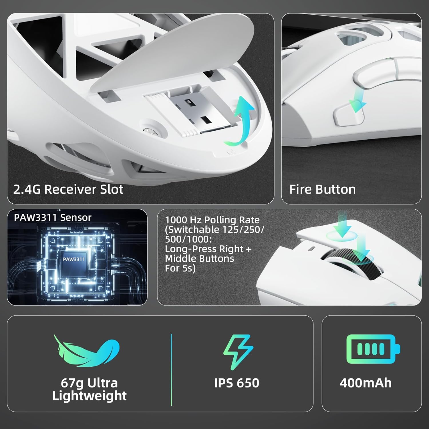 AULA SC620 New Gaming Mouse Wi - đánh giá và giá Esports Gaming Mouse Weight Adjustable