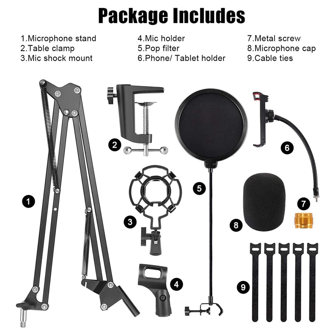 NALFI-Microphone Stand,Adjusta - đánh giá và giá Microphone Arm Boom