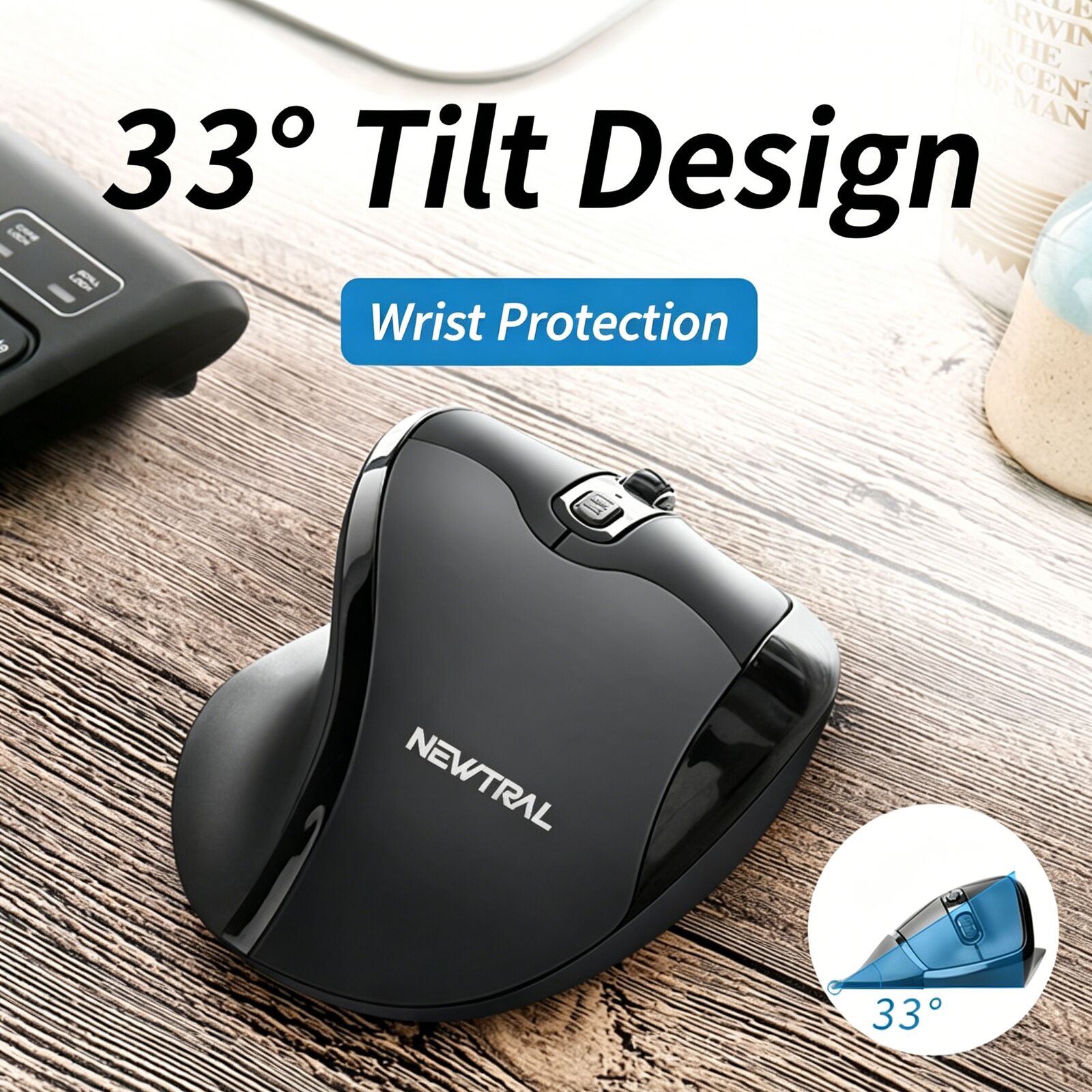 2.4GHz Wireless Vertical Ergon - đánh giá và giá Esports Gaming Mouse Weight Adjustable