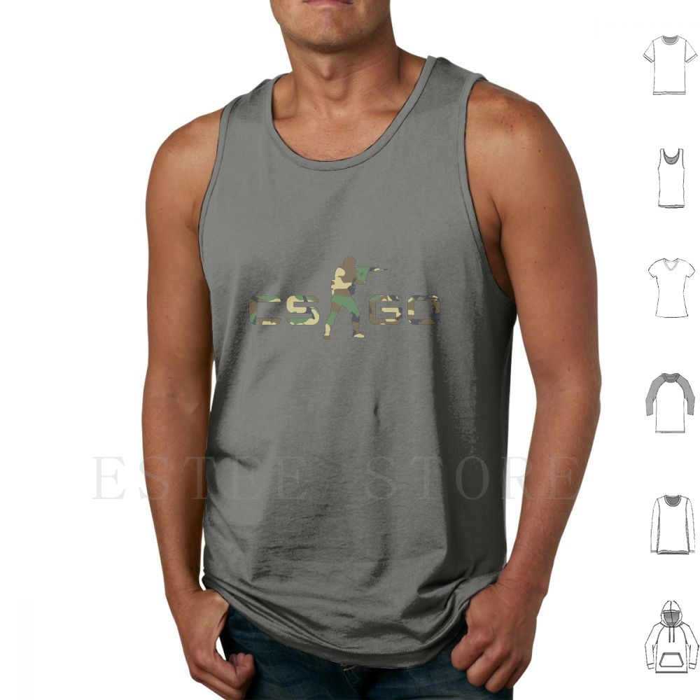 Csgo Tank Tops Vest Cotton Csg - đánh giá và giá Esports Gaming Top