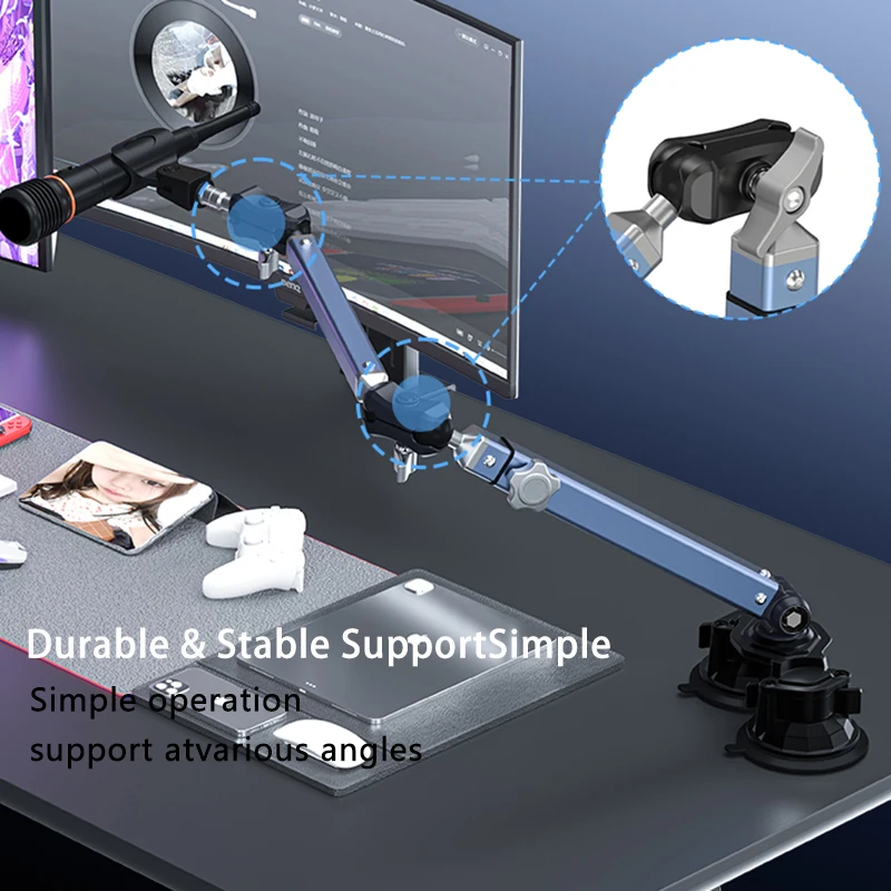 Professional Dual Suction Cup  - đánh giá và giá Microphone Arm Boom