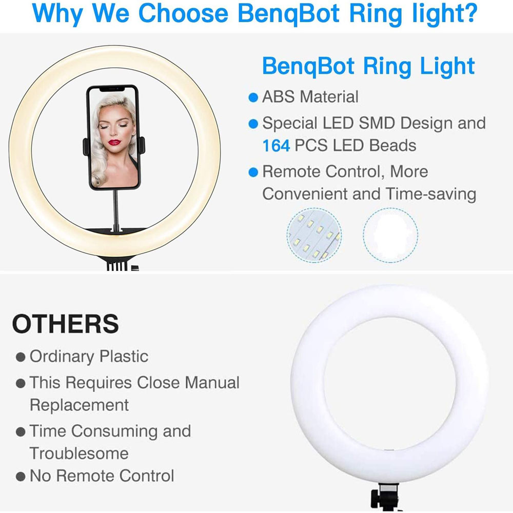 26 33CM Video Lights Dimmable  - đánh giá và giá Webcam Ring Light